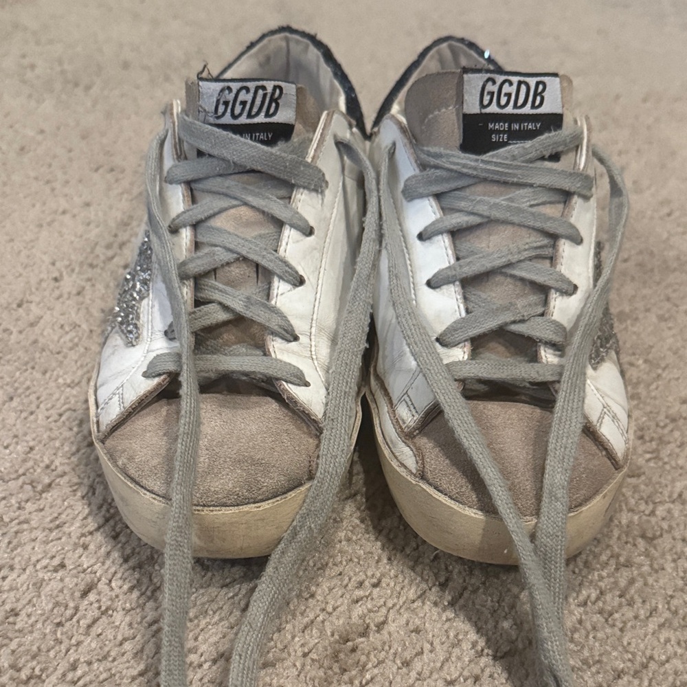 Golden Goose deluxe brand superstar White and Gray Sneakers & Glitter